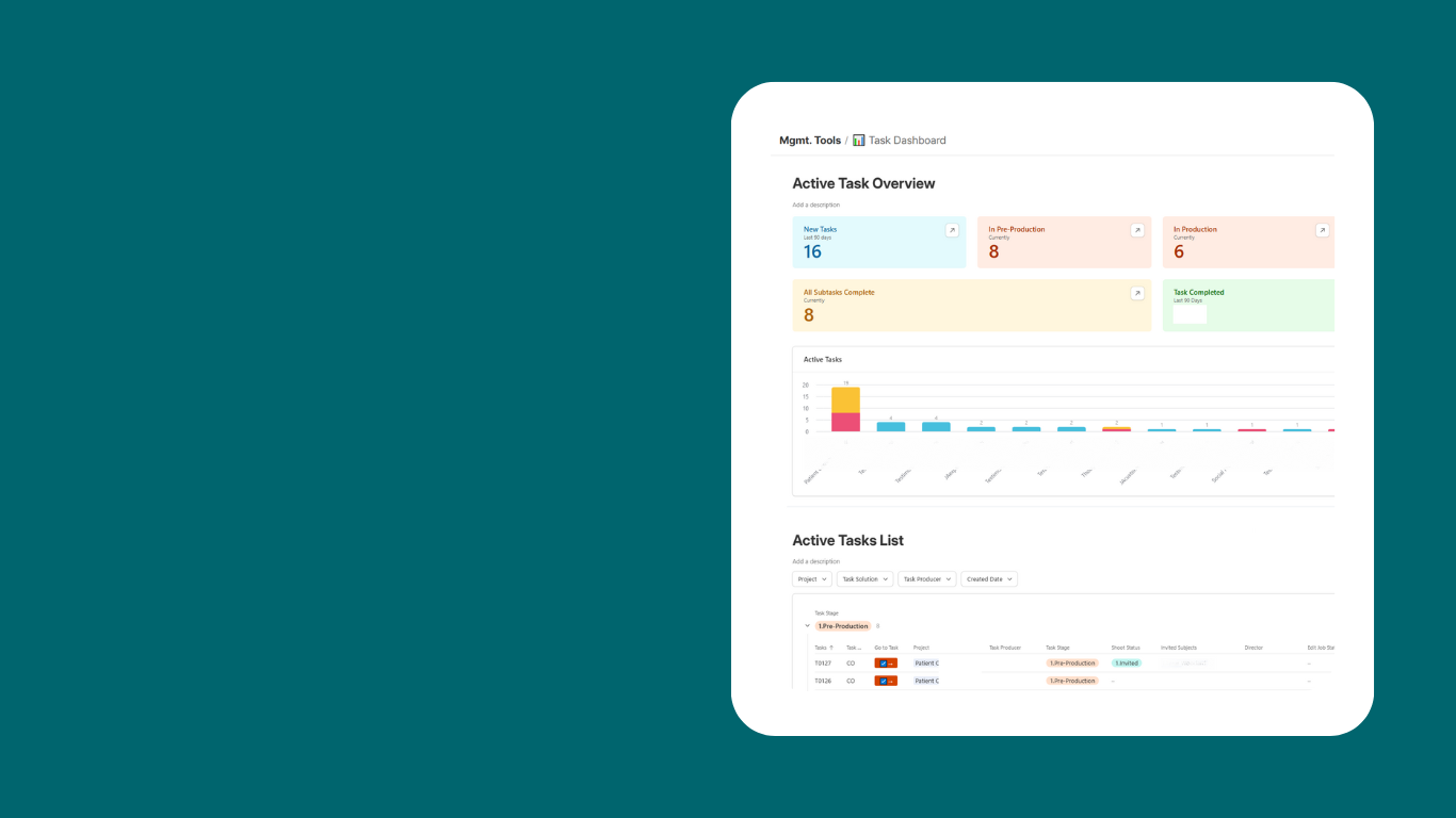 Video Production Project Management System Dashboard -smb.systems